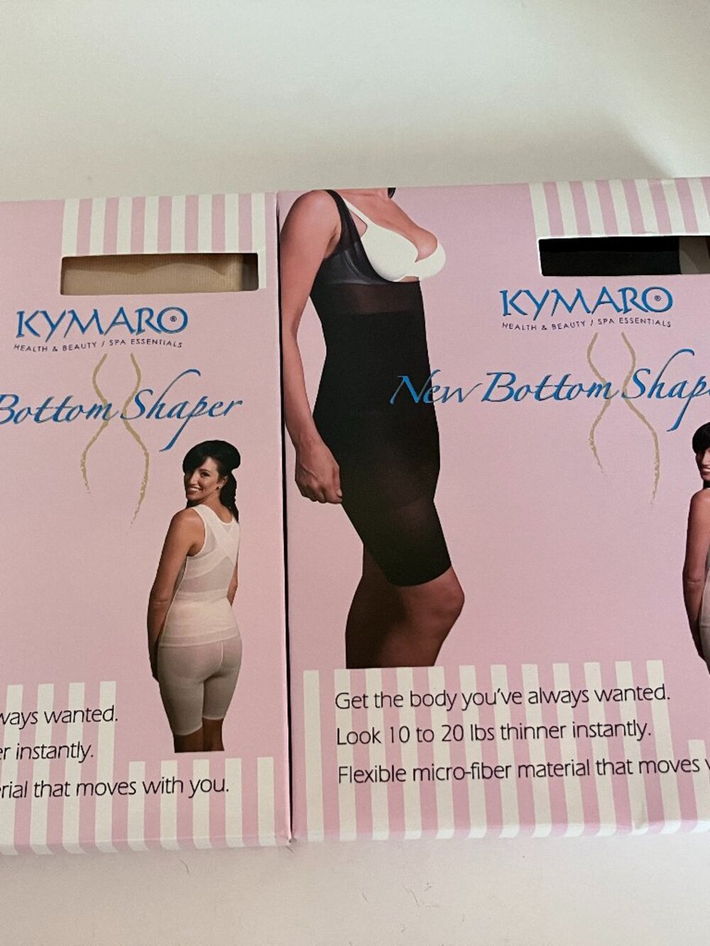 2 Kymaro Shapewear 1 black and 1 beige New Bottom Shaper Size 3-See Box Chart.